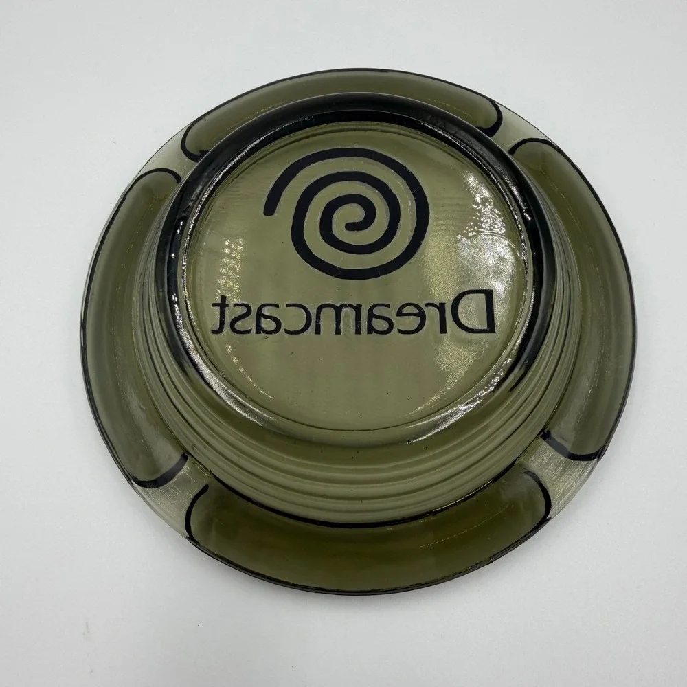 Sega Dreamcast Glass Ashtray Smoke Grey Retro Video Game Promo Collectible Logo